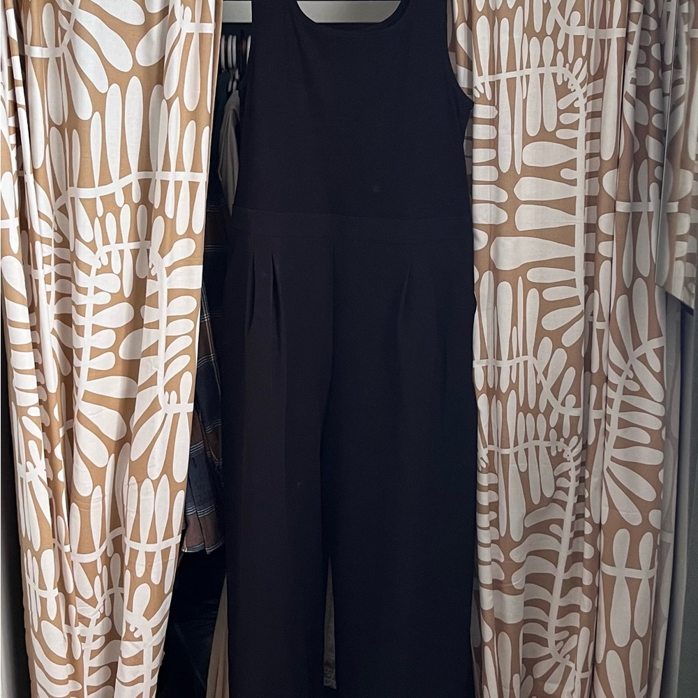 GAP Black Mixed Media Jumpsuit - Picture 3 of 6
